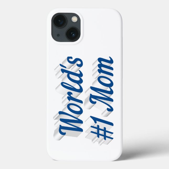 Mothers Day sea blue text  Case-Mate iPhone Case (Back)