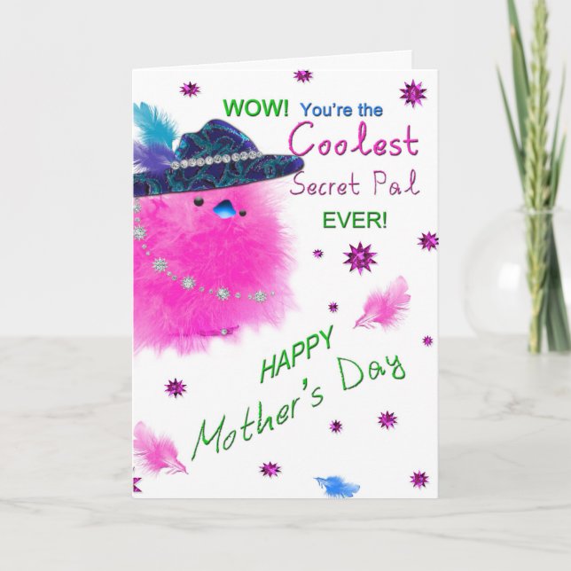 MOTHER'S DAY - SECRET PAL - COOL CHICK CARD (Front)