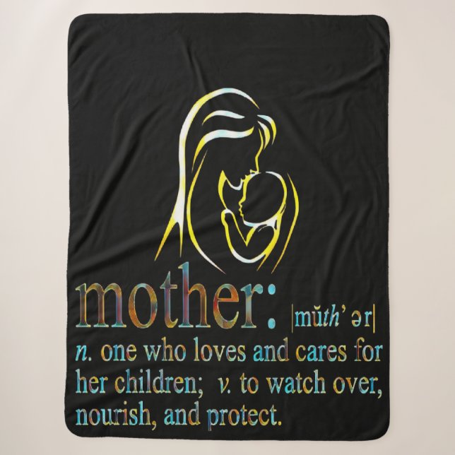 Mother's day  sherpa blanket (Front)