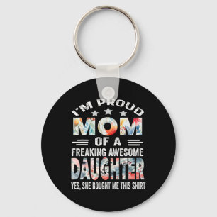 Mothers Day Shirt For Mom From Daughter Keychain