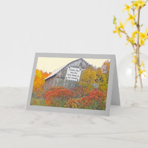 MOTHER'S DAY SIGN ON RUSTIC BARN /PERSONALIZE CARD