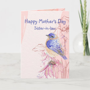 Mother's Day Sister-in-law Bluebird Garden Bird Card