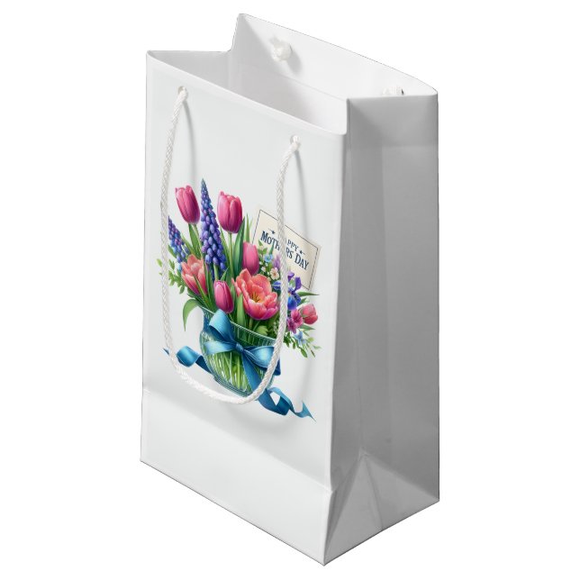 Mothers Day  Small Gift Bag (Front Angled)