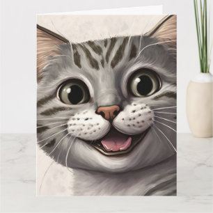 MOTHER'S DAY SMILING CAT GREETING CARD