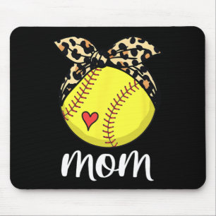 Mother's Day Softball Mom Softball Mothers Day Mam Mouse Pad