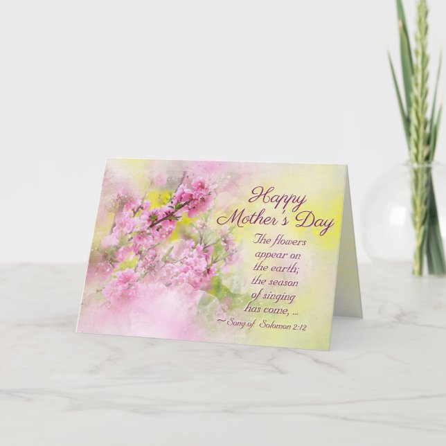 Mother's Day Song of Solomon 2:12 Bible Verse Card (Front)