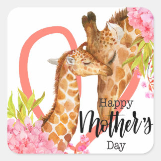 Mother's Day Square Stickers