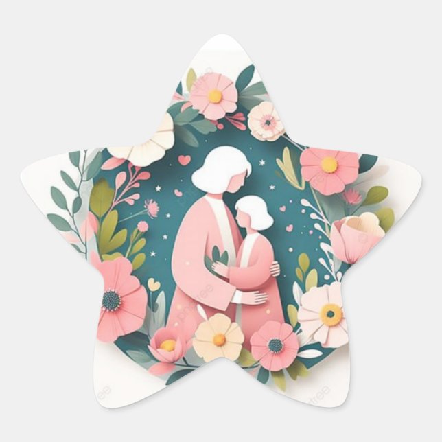 Mother's day star sticker (Front)