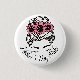 Mother's Day Strike Roe v Wade Womens Rights T-Shi 1 Inch Round Button
