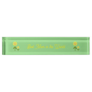 Mothers Day Sunflowers Custom Best Mom Nameplate