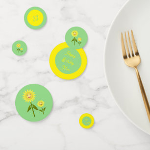 Mothers Day Sunflowers Custom Birthday Confetti
