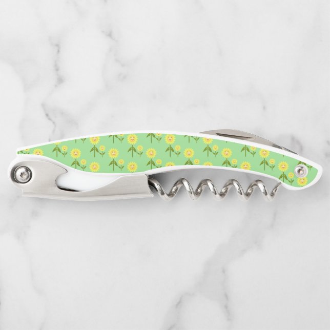 Mothers Day Sunflowers Patterned Corkscrew (Front)