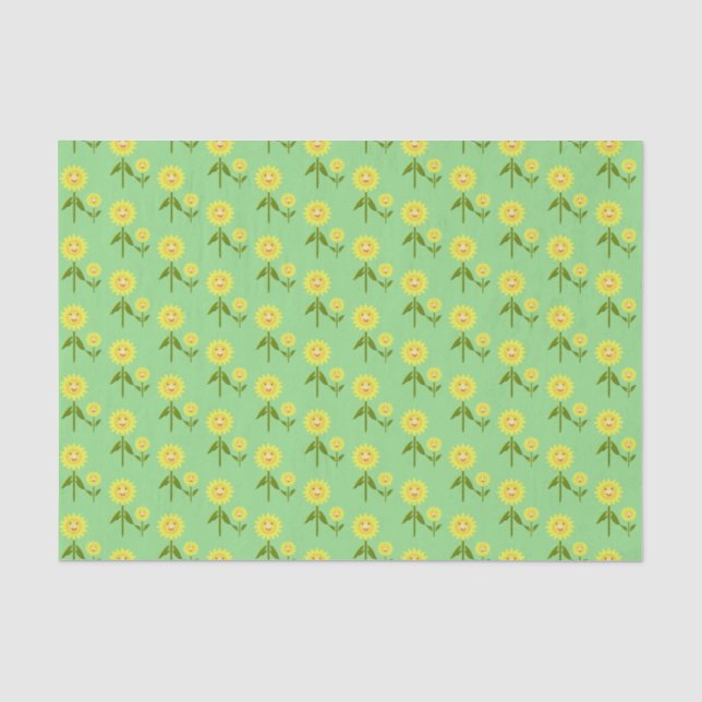 Mothers Day Sunflowers Patterned Tissue Paper (Front)