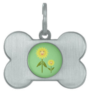 Mothers Day Sunflowers Pet ID Tag