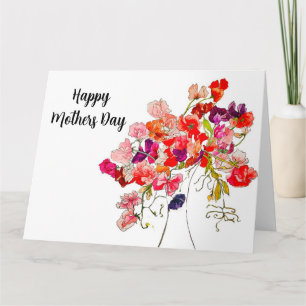 Mothers Day Sweet Pea Card