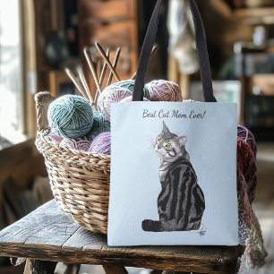 Mother's Day Tabby Cat Tote Bag