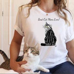 Mother's Day Tabby Cat Tri-Blend Shirt