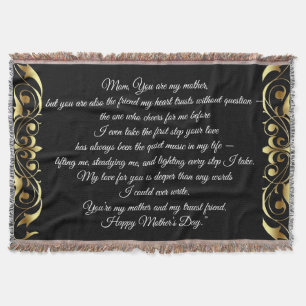 Mother's day throw blanket