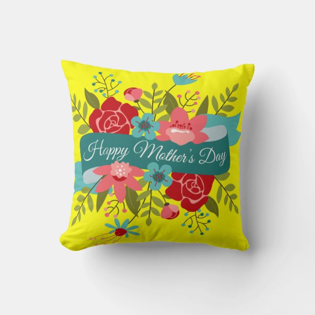 Mother's Day Throw Pillow (Front)