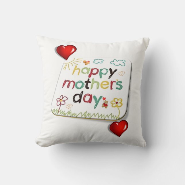 Mother's Day Throw Pillow (Front)