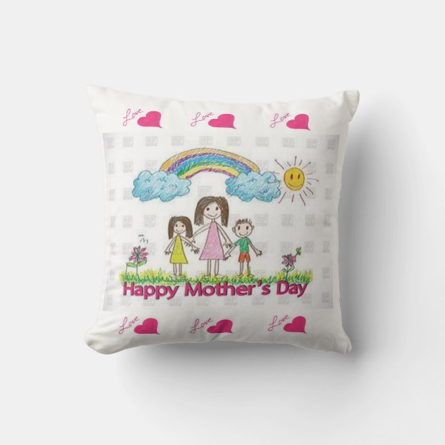 Mother's Day Throw Pillow (Front)