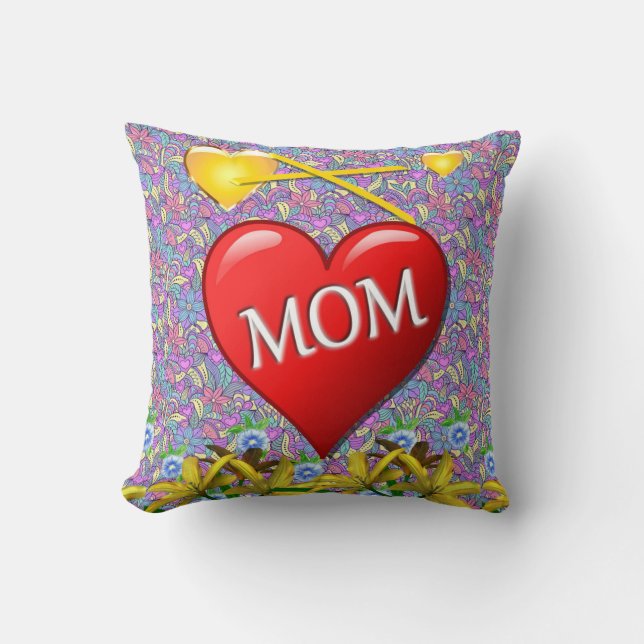 Mother's Day Throw Pillow (Front)