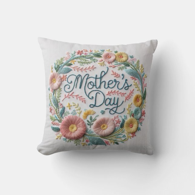 Mother's Day Throw Pillow: A Touch of Comfort  Throw Pillow (Front)