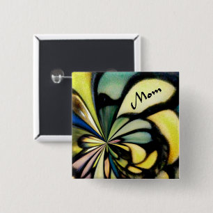 Mothers Day Tiffany Silks 2 Inch Square Button