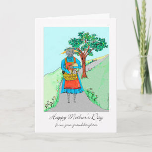 Mother's Day to Grandma from Granddaughter Cats Card