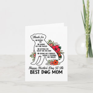 Mother's Day To The Best Dog Mom Mothers Day Dog L Card