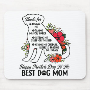 Mother's Day To The Best Dog Mom Mothers Day Dog L Mouse Pad