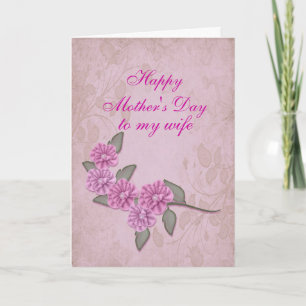 Mothers Day to Wife Customizable Card