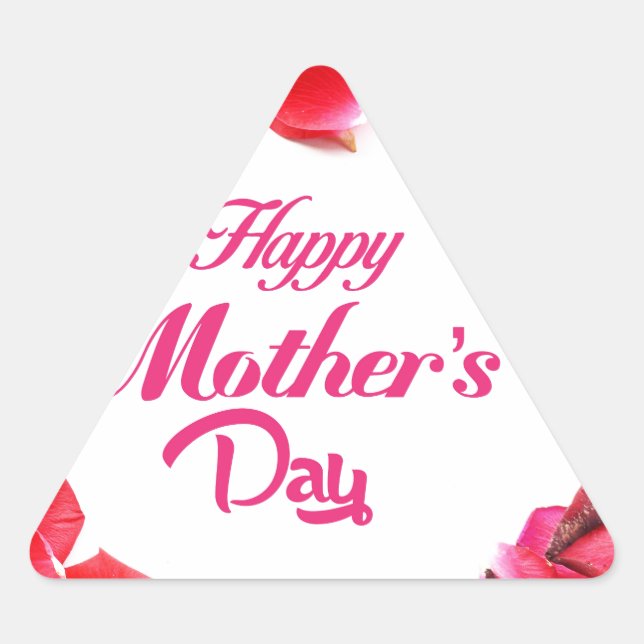 mothers day triangle sticker (Front)