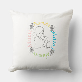 Mother's day tribute Multilingual Throw Pillow