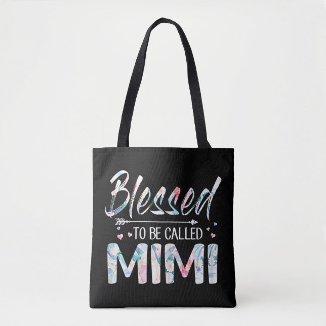  Mothers Day Tshirt Blessed To Be Called Mimi Xmas Tote Bag (Front)