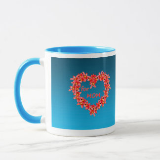 Mother's Day - Tulip Heart for MOM - Blue |  Mug