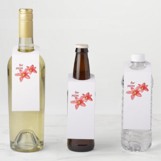 Mother's Day - Tulips For Mom - Illustration |  Bottle Tag