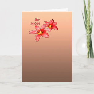 Mother's Day - Tulips For Mom - Illustration Holiday Card