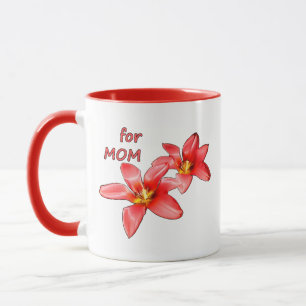 Mother's Day - Tulips For Mom - Illustration Mug