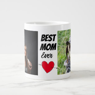 Mothers Day..two dog photos & text personalized Large Coffee Mug