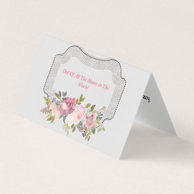 Mothers Day Typography  Business Card (Front)