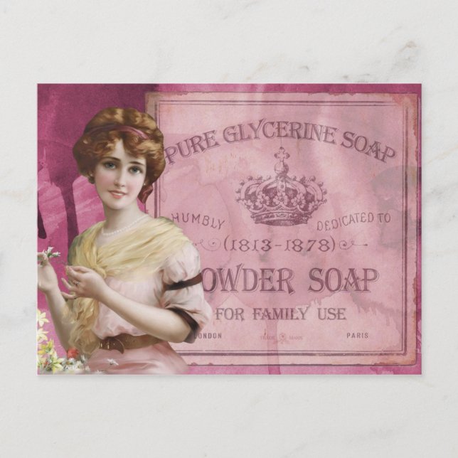 Mother's Day Vintage Advertising Glycerine Soap Postcard (Front)