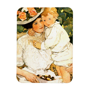 Mother's Day Vintage Art Gift Magnet