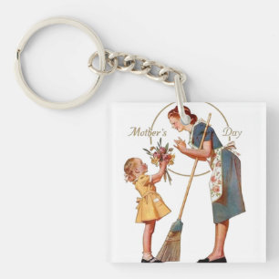 Mothers Day Vintage Keychain