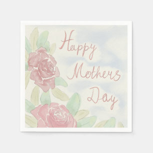 Mother's day watercolor napkin