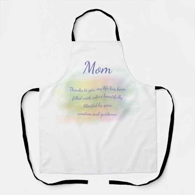 Mother's Day Watercolor Thank You for Wisdom Apron (Front)