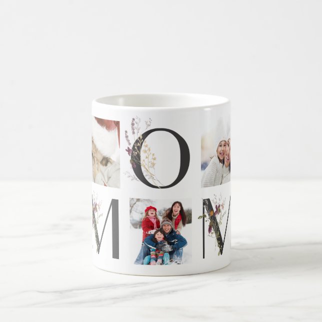 Mother's Day Wildflower Letters MOM Coffee Mug (Center)