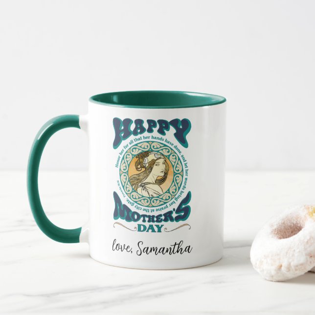 Mother's Day with a Christian touch custom Mug (With Donut)