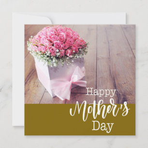 Mother's Day with pink roses Card