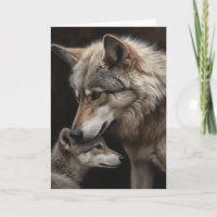Mother's Day Wolf and Pup 